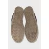 Insulated suede sneakers with decor