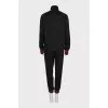 Black suit with stripes