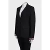 Black jacket with pink cuffs