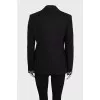 Black jacket with pink cuffs
