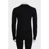 Wool jumper with branded patch