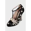 Ofelia embellished suede shoes