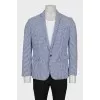 Men's single-breasted plaid jacket