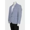 Men's single-breasted plaid jacket