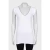 White T-shirt with rhinestones