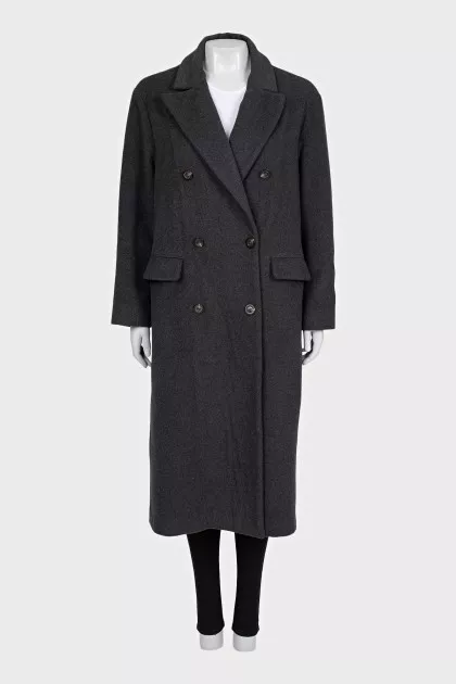 Cashmere coat with pockets