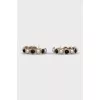 Gold-color round earrings with crystals