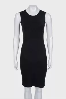 Black dress made of cashmere, wool and silk