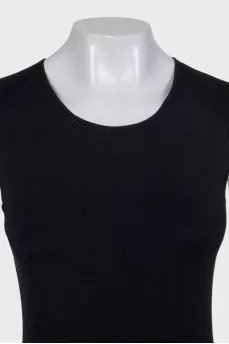Black dress made of cashmere, wool and silk
