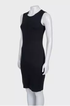 Black dress made of cashmere, wool and silk