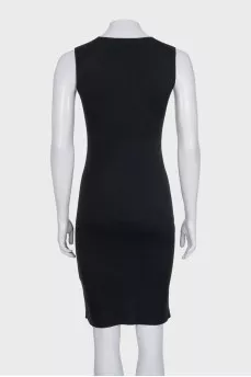 Black dress made of cashmere, wool and silk