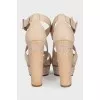 Crystal-embellished heeled sandals