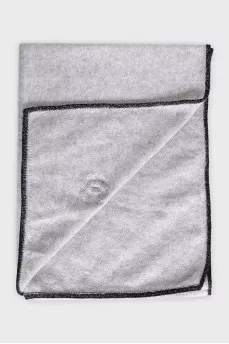 Gray cashmere and silk scarf