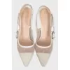 J'Adior mesh slingbacks