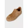 Brown lace-up sneakers