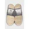 Silver high-soled sneakers