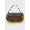 Bag with one pen and fur