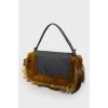 Bag with one pen and fur