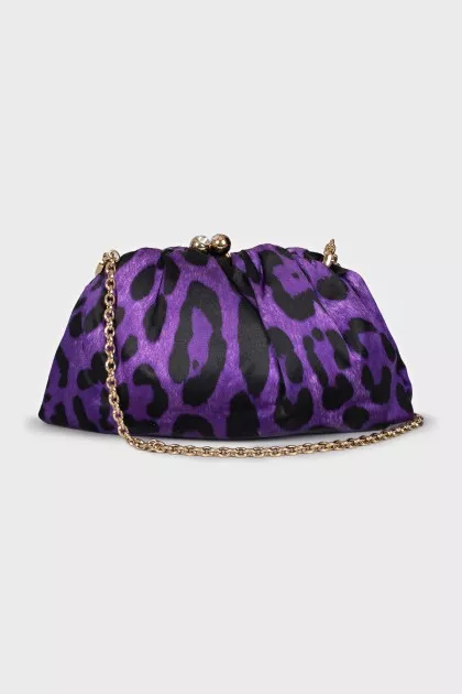 Animal print chain bag