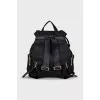 Black backpack with side pockets