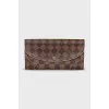 Rectangular canvas wallet with signature print