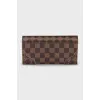 Rectangular canvas wallet with signature print