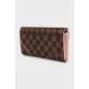 Rectangular canvas wallet with signature print
