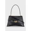 Hourglass bag with gold-tone hardware