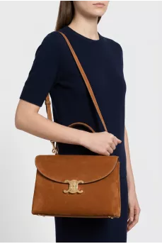 Nino suede satchel bag