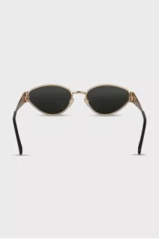 Gold oval frame sunglasses
