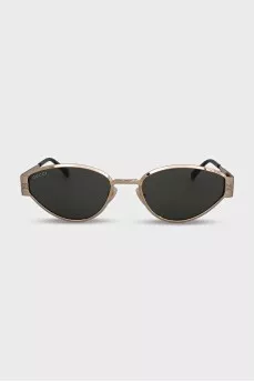 Gold oval frame sunglasses