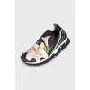 Textile sneakers with a floral print