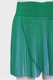 Two-tone pleated skirt