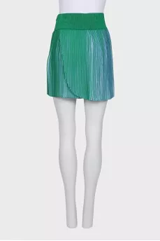 Two-tone pleated skirt