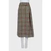 Houndstooth print wrap skirt