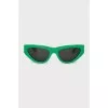 Green oval frame sunglasses