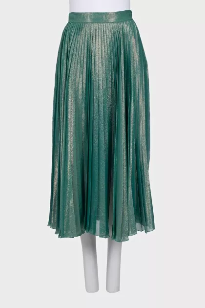 Pleated skirt with tag