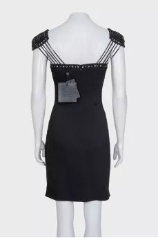 Black dress with accent shoulders