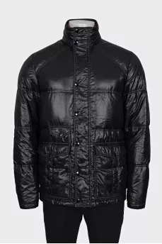Men's down jacket with a hidden hood