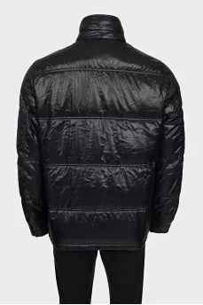 Men's down jacket with a hidden hood