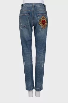 Рвані джинси boyfriend fit