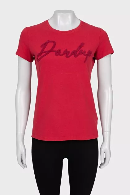 Fitted T-shirt with applique