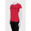 Fitted T-shirt with applique