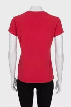 Fitted T-shirt with applique