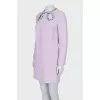 Purple dress decorated with sequins and rhinestones