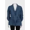 Denim jacket with patch pockets