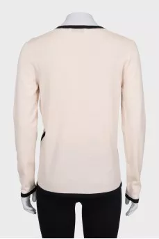 Beige wool pullover