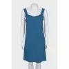 Blue dress with fringe