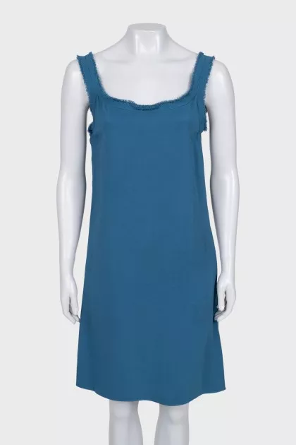 Blue dress with fringe