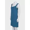 Blue dress with fringe